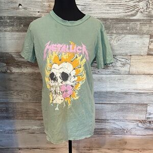 Metallica Tattered Cotton On Green Graphic Short Sleeve Tee